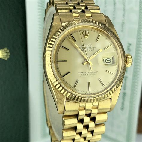 rolex datejust vintage gold